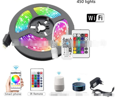 Smart RGB LED Strip Lights with Wi-Fi Connectivity