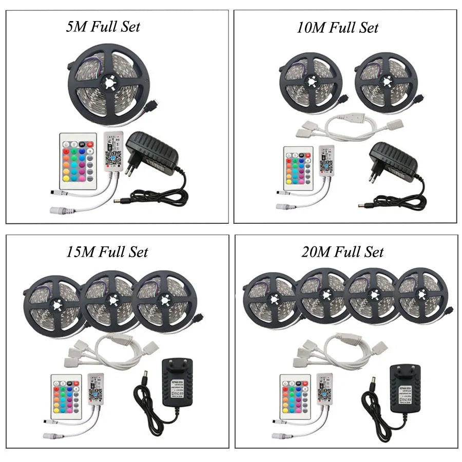 Smart RGB LED Strip Lights with Wi-Fi Connectivity