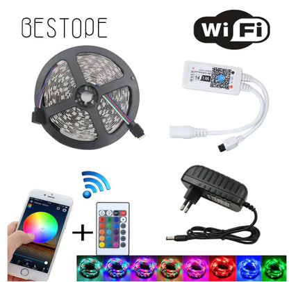 Smart RGB LED Strip Lights with Wi-Fi Connectivity